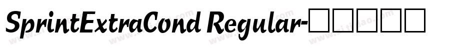 SprintExtraCond Regular字体转换